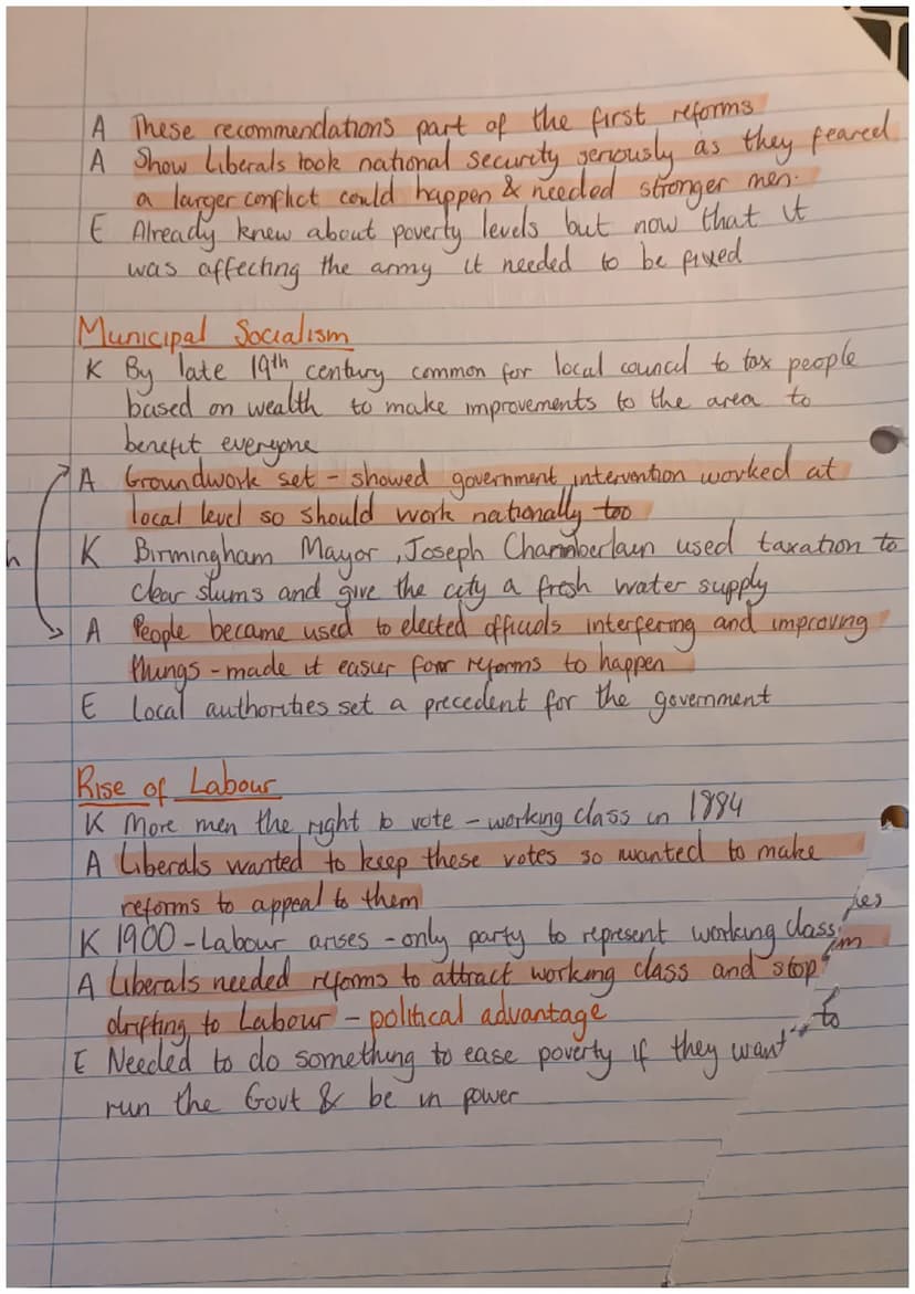 Issue 4 Essay
Q: How important was New Liberalism as a reason why the Liberals introduced
social reforms, 1906-14?
Before 1906, politician's