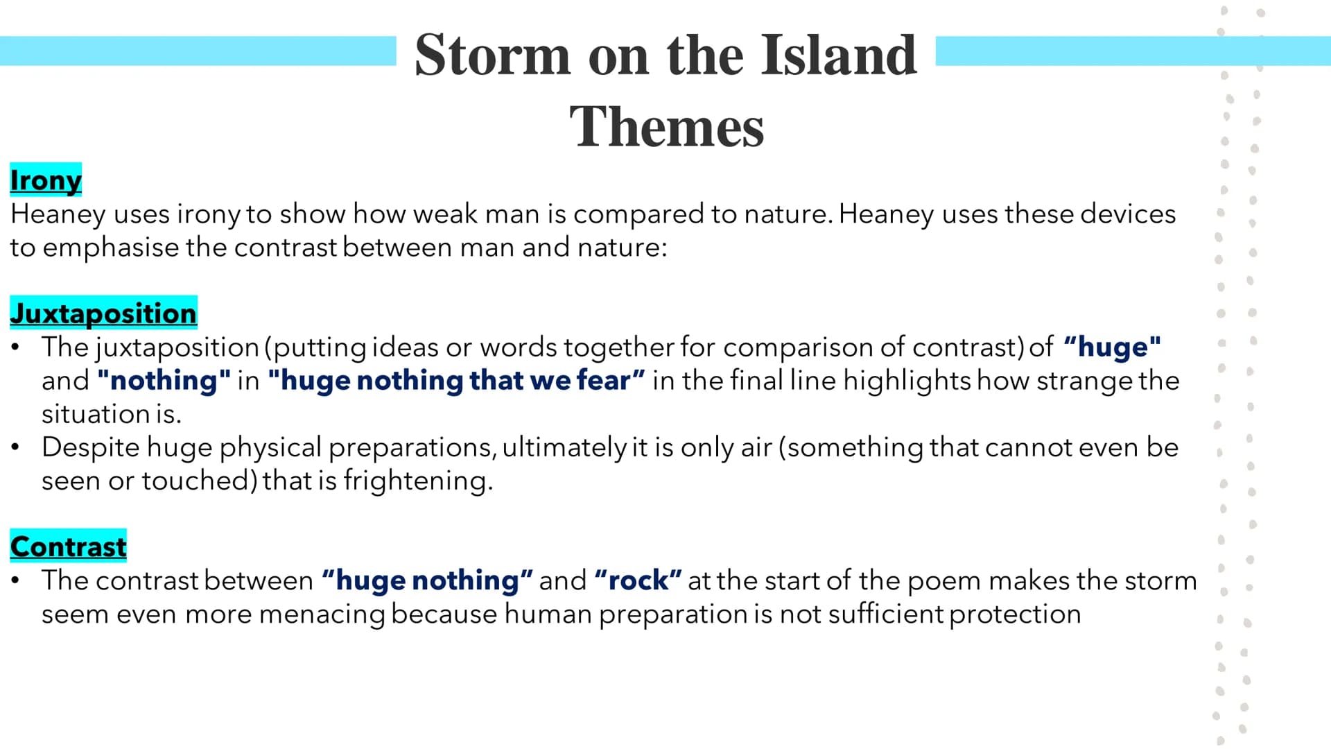 Storm of the Island
Poetry GCSEs Storm on the Island
Seamus Heaney was an Irish poet who often wrote about his country and nature. Storm on 