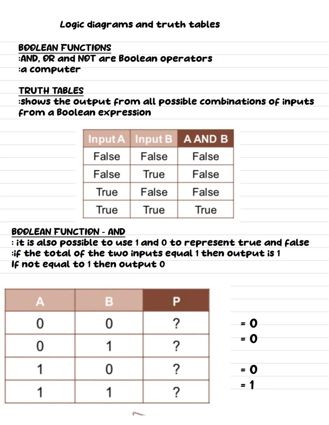 Logic gates and truth tables gcse computer science 