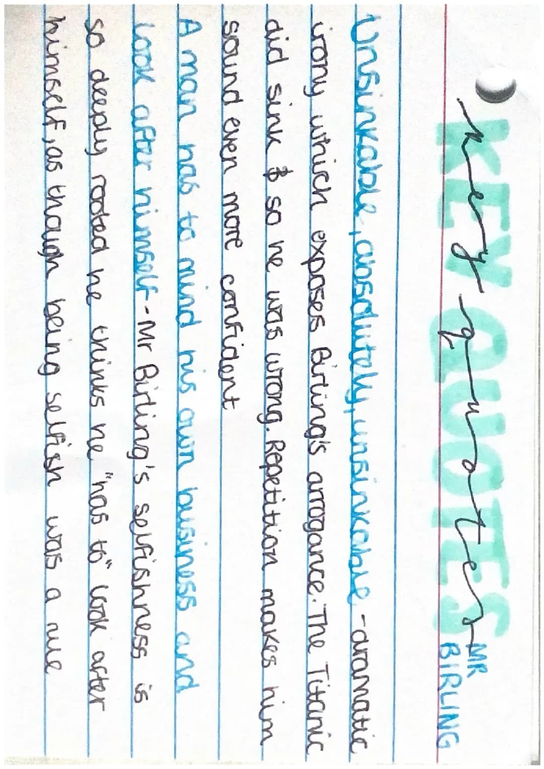 Key Quotes and Character Analysis from An Inspector Calls - PDF and Quizlet