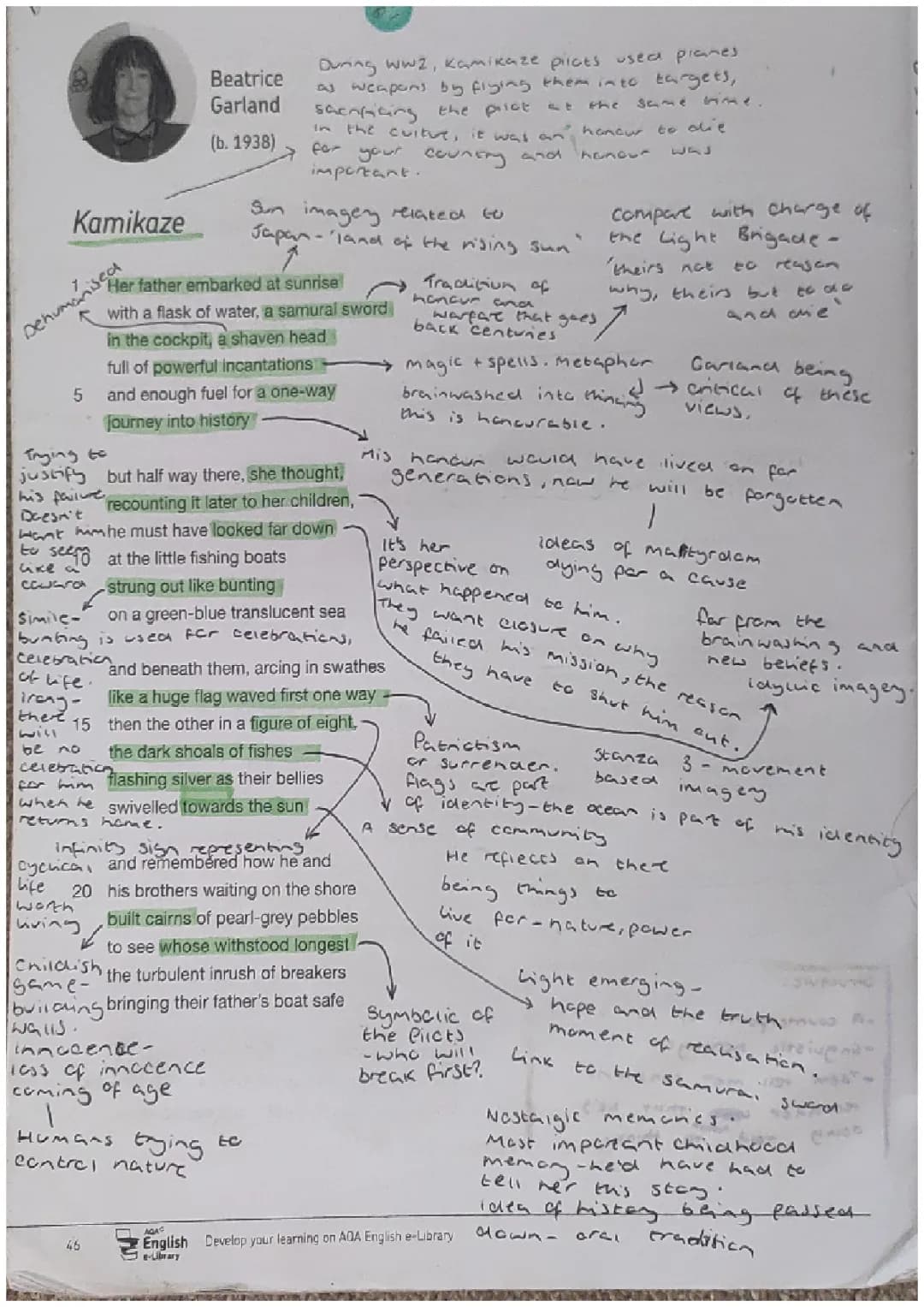 Kamikaze Poem by Beatrice Garland: Easy Analysis and World War II Themes