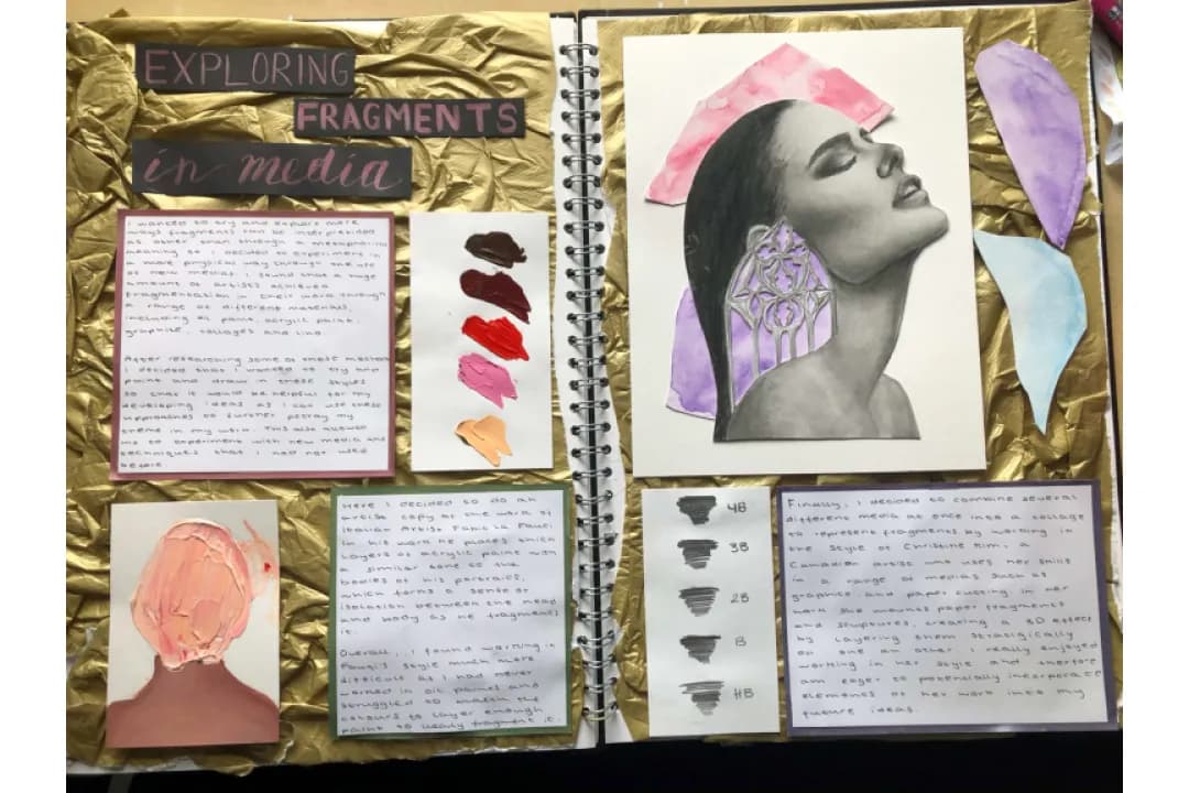 Grade 9 GCSE Art: Experimenting with Fragments & Layers