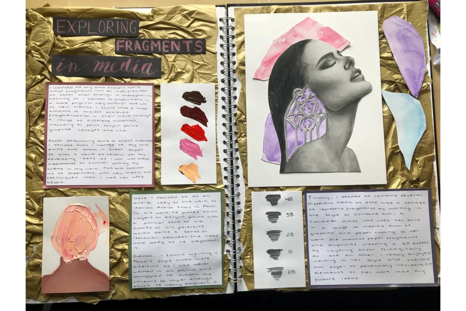 EXPLORING
in media
wanced to try and explore more
ways fragments can be
interpretided
meaning
physical way through
medias
ount of artists
fr