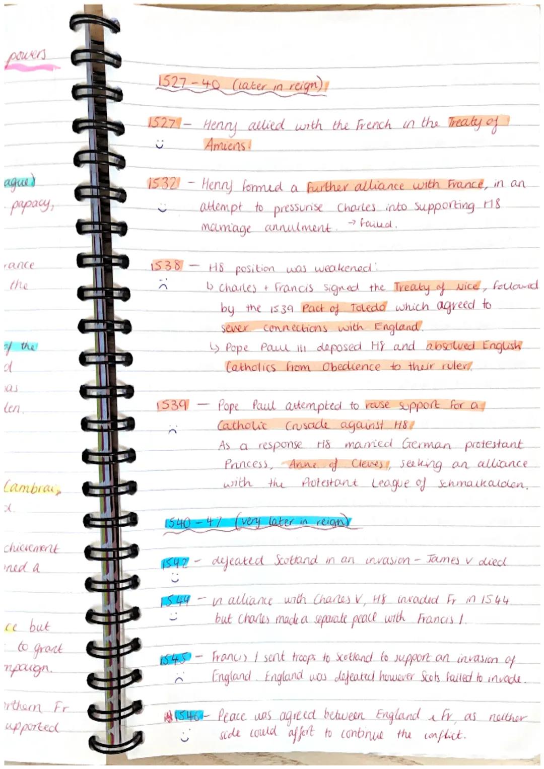 Relationships with Scotland and other foreign powers

key events in foreign policy.

1509-14 (early in his reign)

1510 - Henry entered an a