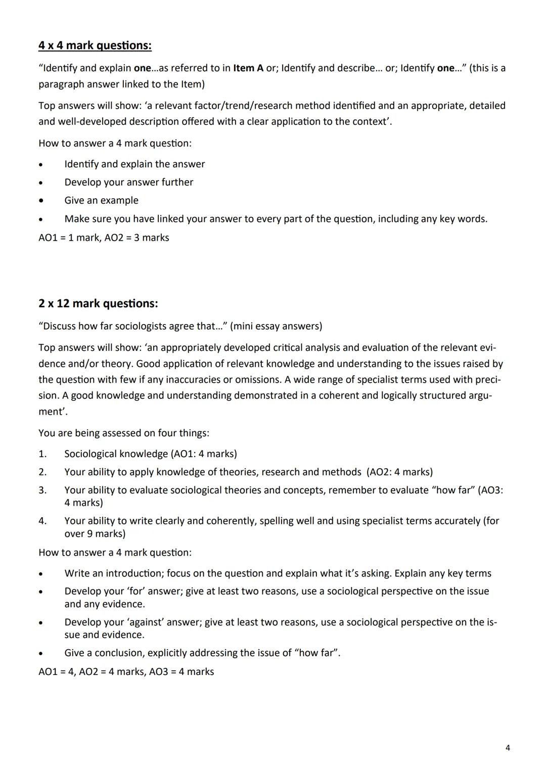 ## 2.2 Assessments

Paper 1: The sociology of families and
education

What's assessed

- The sociology of families
- The sociology of educat