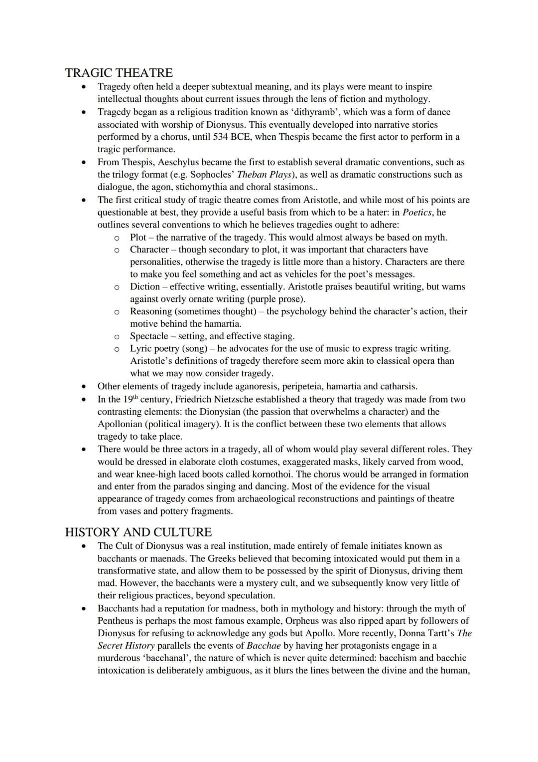 'BACCHAE' STUDY GUIDE
CONTEXT
EURIPIDES
●
●
●
●
One of the three great Athenian tragedians, along with Aeschylus and Sophocles
Famous for hi