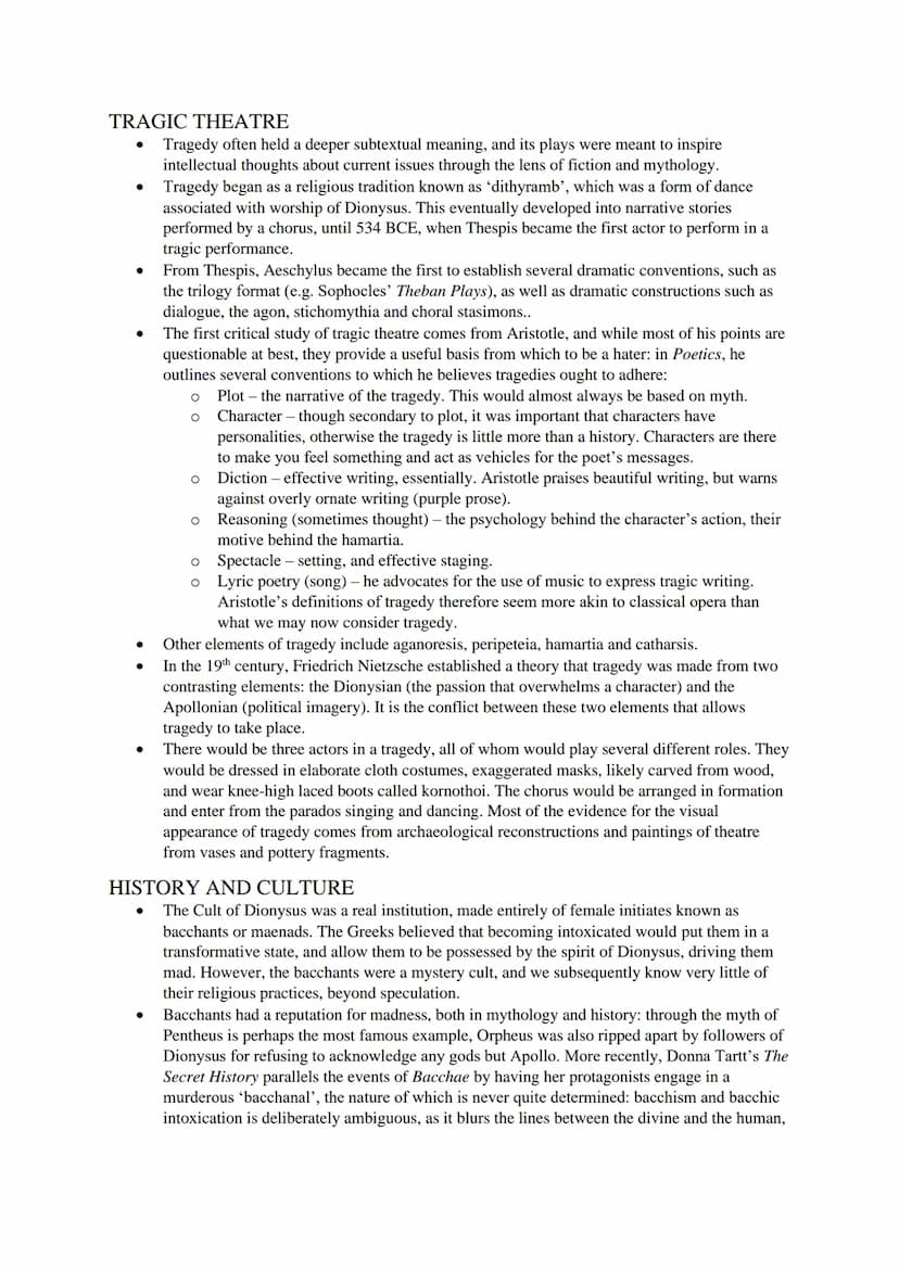 'BACCHAE' STUDY GUIDE
CONTEXT
EURIPIDES
●
●
●
●
One of the three great Athenian tragedians, along with Aeschylus and Sophocles
Famous for hi