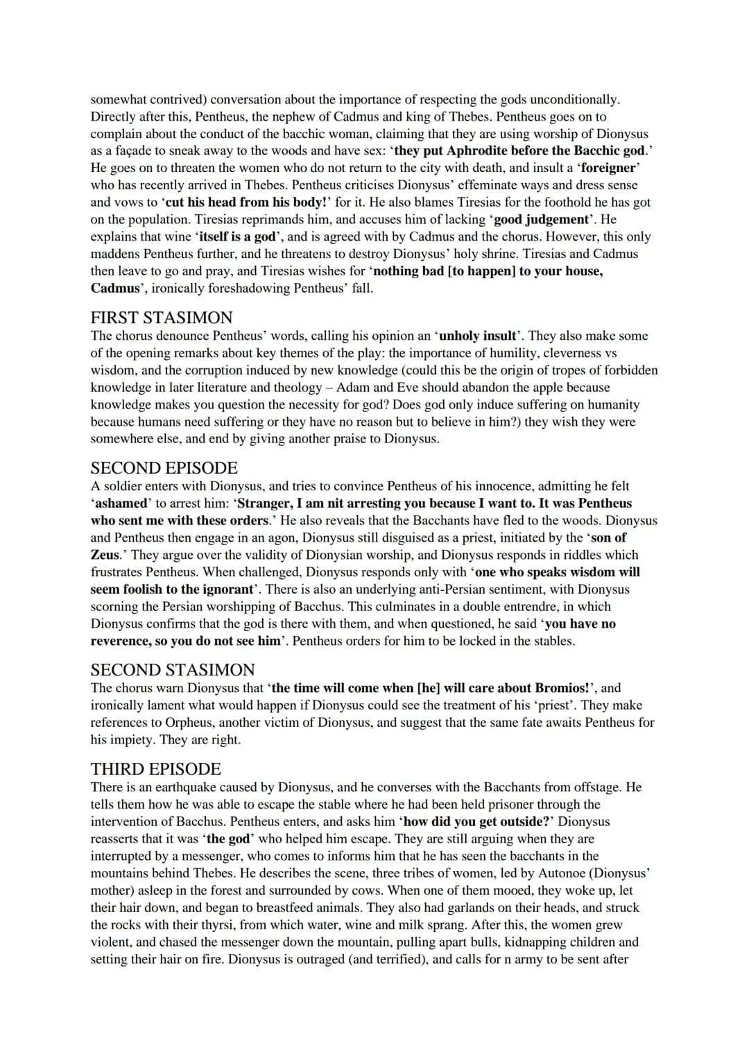 'BACCHAE' STUDY GUIDE
CONTEXT
EURIPIDES
●
●
●
●
One of the three great Athenian tragedians, along with Aeschylus and Sophocles
Famous for hi