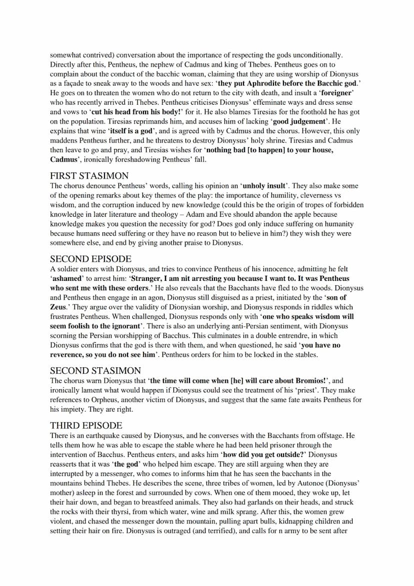 'BACCHAE' STUDY GUIDE
CONTEXT
EURIPIDES
●
●
●
●
One of the three great Athenian tragedians, along with Aeschylus and Sophocles
Famous for hi