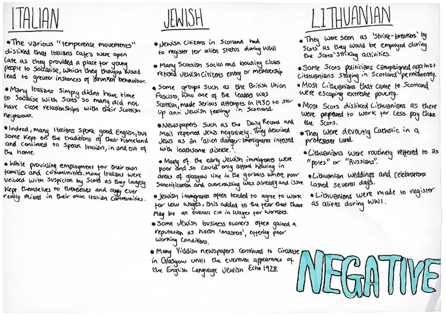 ITALIAN
•The various "temperence movements"
disliked that Italians cate's were open
Cate as they provided a place for young.
people to soual