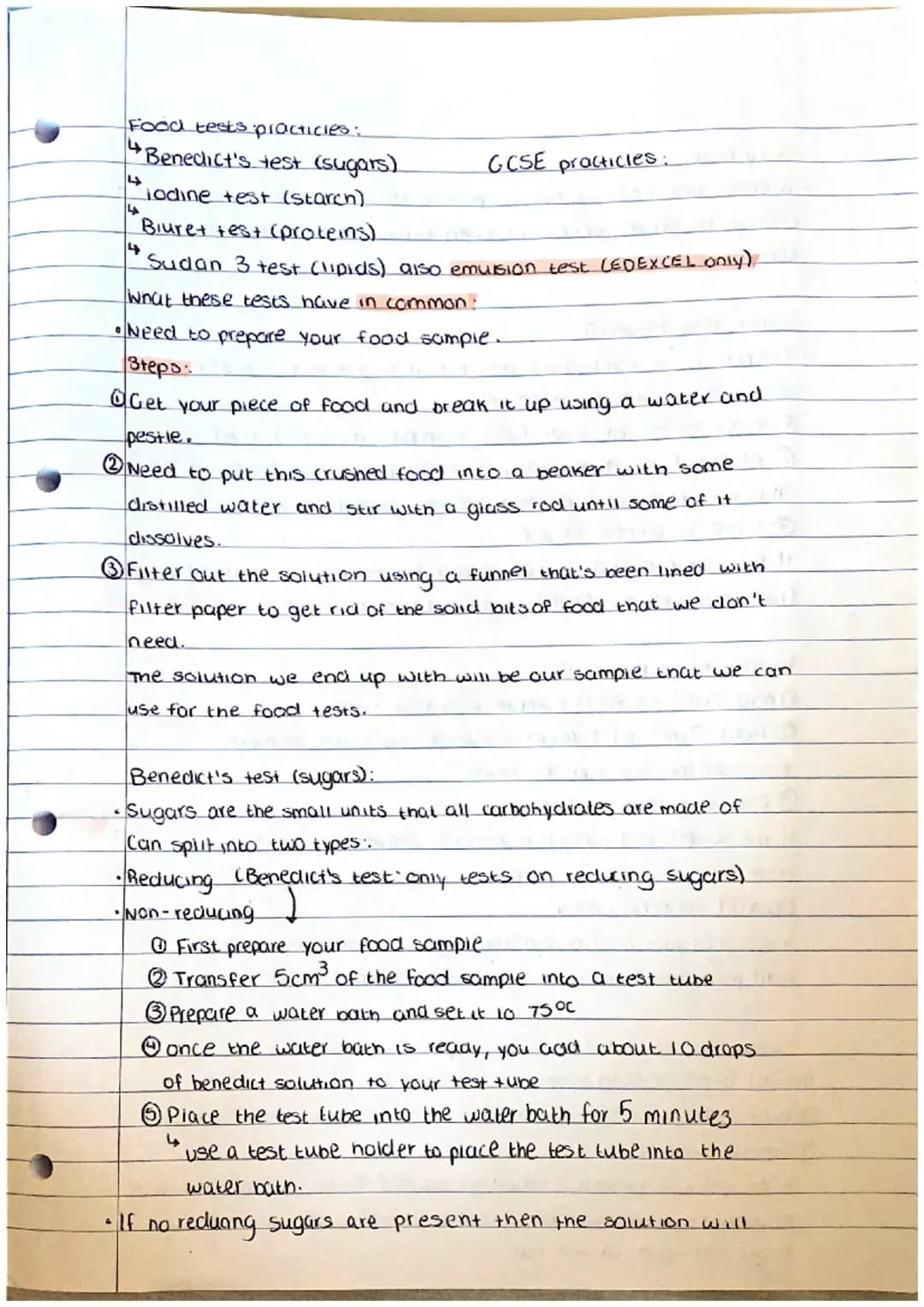 GCSE Biology Food Tests - AQA & Edexcel! (Protein, Starch, Sugars, Lipids)