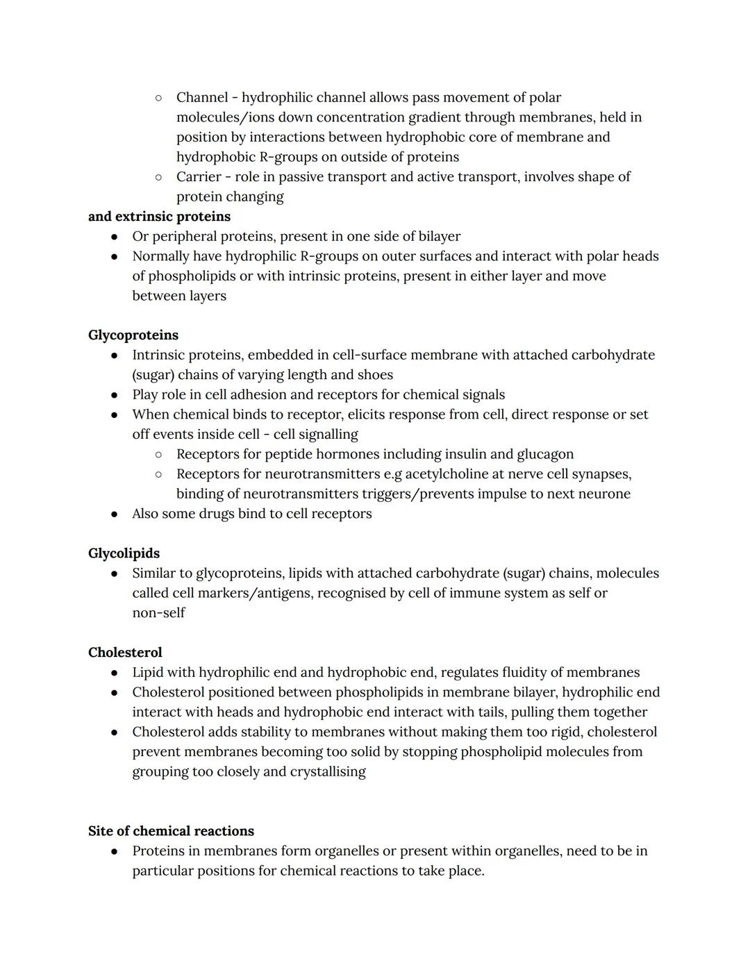 Formation of separate membrane-bound areas in a cell - compartmentalisation, vital to
cell as allows specific conditions for cellular reacti