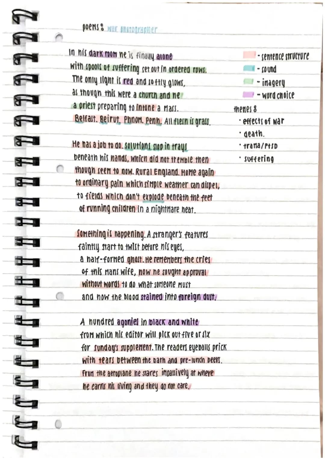 ‘War Photographer' by Carol Ann Duffy