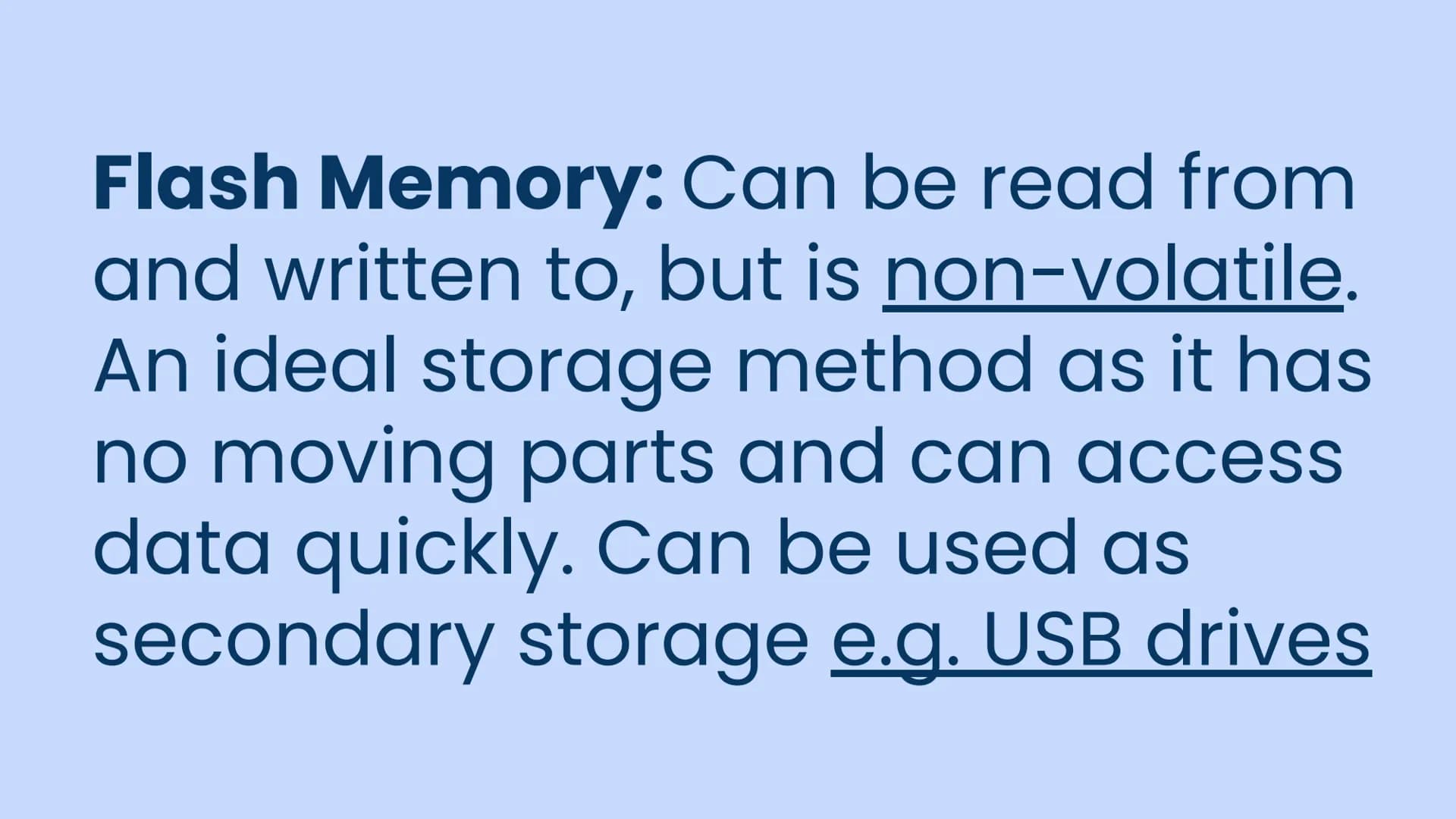 OCR GCSE J277 1.2
Summary: Memory and Storage Checklist
1.2
Primary Storage
Secondary Storage
Storage Types
Storage Devices
Storage Characte