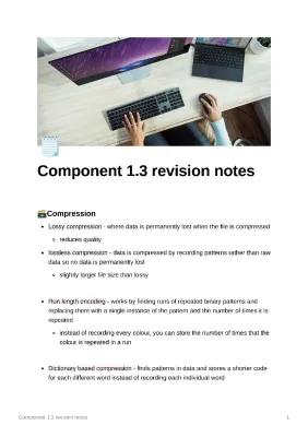 Know component 1.3 computer science revision notes thumbnail