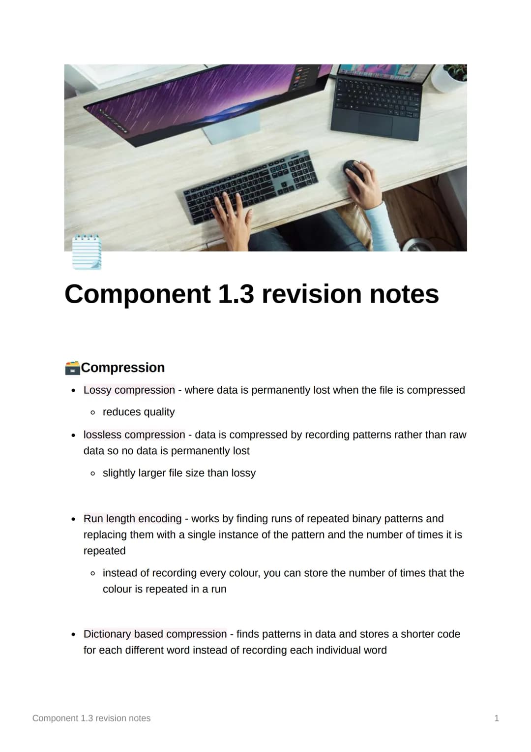 
<h3 id="lossycompression">Lossy Compression</h3>
<p>Lossy compression refers to a method of compression where data is permanently lost when