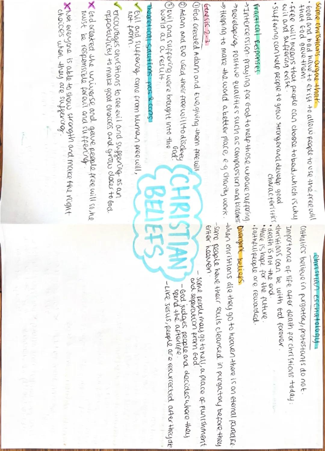 --- OCR Start ---
significance of Jesu's resurrection
•Jesus' resurrection means that life after death is possible.
Problem of evil
christia