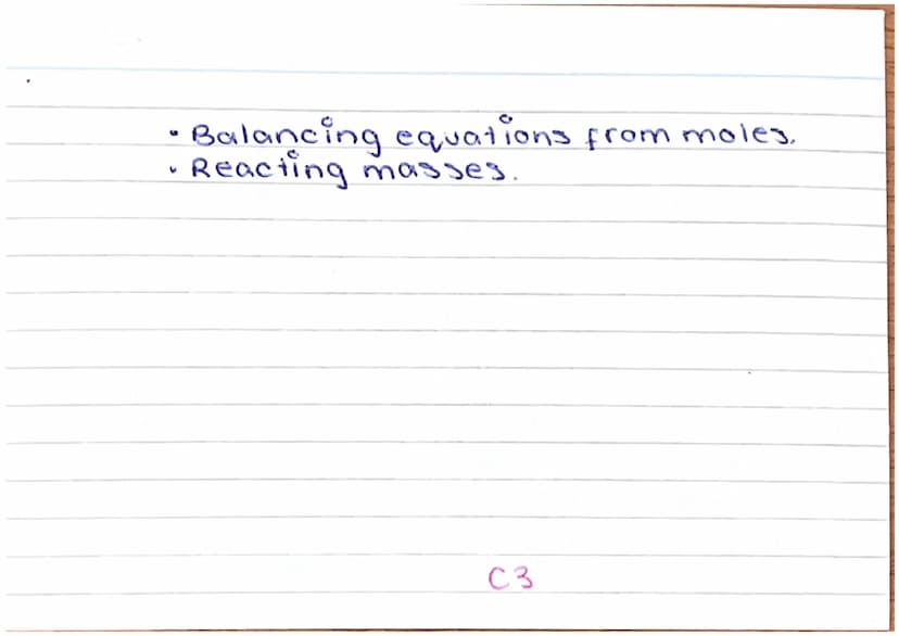what is atom economy?
What is the waste product called?
What is percentage yield?
C3 Amount of starting materials that end up being
userul.
