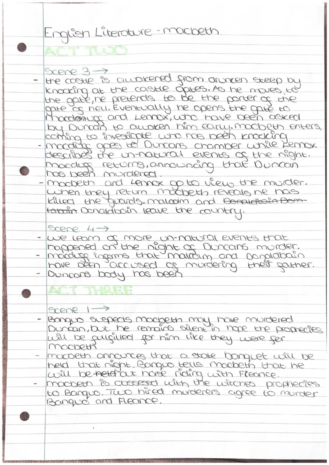 English Literature-macbeth
The three witches shakespeare
are used to add
drama, fear and
卡
creates a main
character who
audiences can
relate