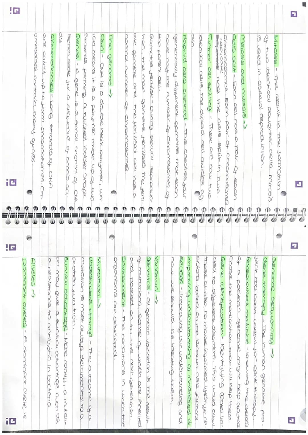 I overishing
fish in small.
ose and para-
ve to a place
on fertilizer
anal aquatic
SE
(D)
I
revision
Paper 1
CB2
Biology
Mitosis -
• The cel
