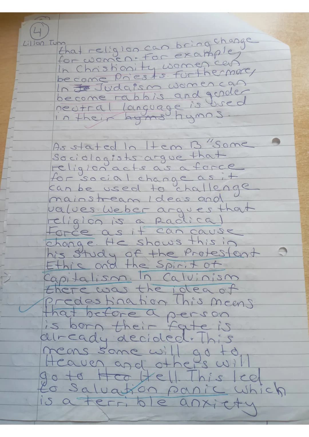 31³4/11/2083
Evaluate sociological views on the
relationship between religion and
social change.
Lilian Tum
There has been several debates i