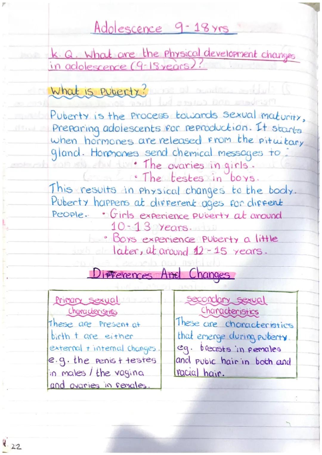 8:22
Adolescence 9-18 yrs
k. Q. What are the physical development changes
in adolescence (9-18 years)?
What is Puberty?
:
asild ludamies bon