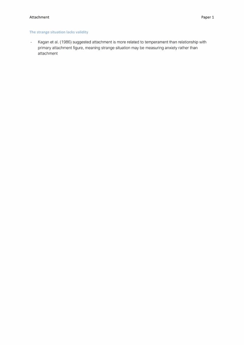 Attachment
A01
Studies of cultural variations
Key study: van Ijzendoorn
IJzendoorn and Kroonenberg (1988) studied the proportions of secure,