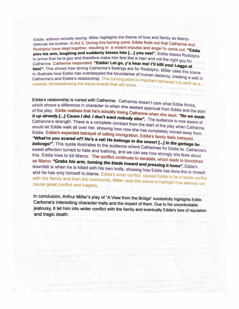 #character
Choose a play in which the writer creates an interesting character. BY referring to
appropriate techniques, explain how the write