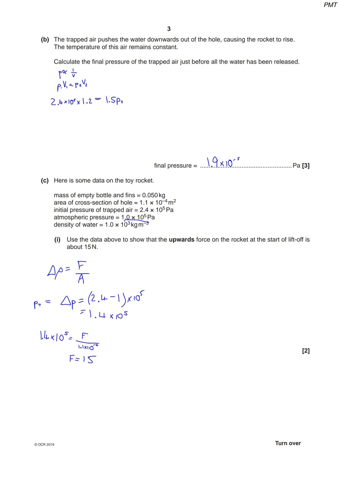 586 765 7
OCR
Oxford Cambridge and RSA
Monday 3 June 2019 - Afternoon
A Level Physics A
H556/03 Unified physics
Time allowed: 1 hour 30 minu