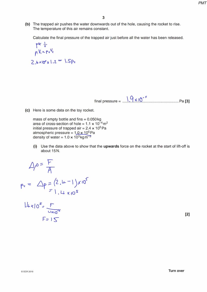 586 765 7
OCR
Oxford Cambridge and RSA
Monday 3 June 2019 - Afternoon
A Level Physics A
H556/03 Unified physics
Time allowed: 1 hour 30 minu