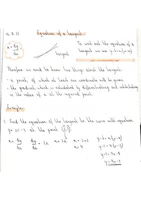 Know Higher Maths - Equation Of A Tangent thumbnail