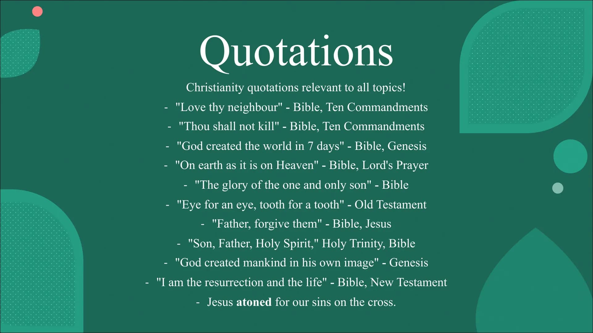 Christianity
2023 Christianity GCSE [AQA] - The basics
to know for the exam | Topic Summaries,
specification summary and Bible quotations. K