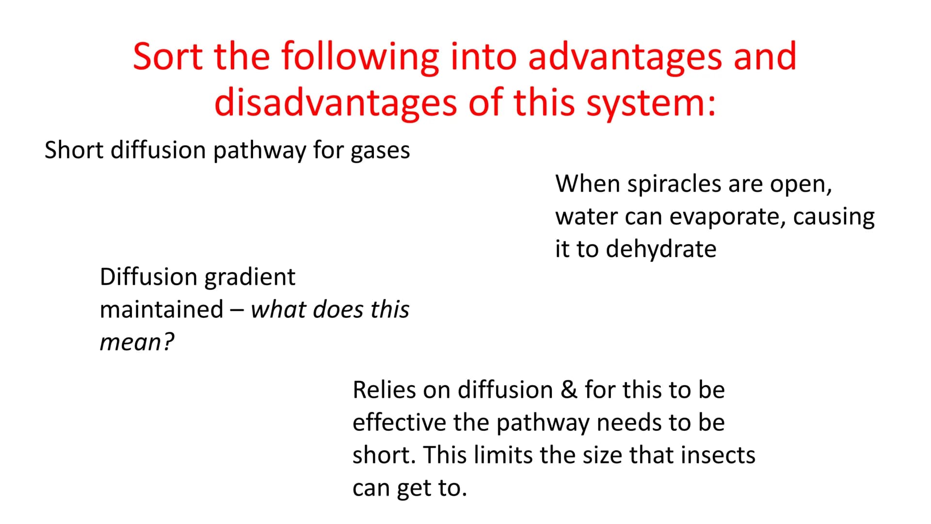 Gas Exchange in Insects
LO1 Label the insect Gas Exchange system
LO2 - Explain how the tracheal system is adapted for efficient gas exchange