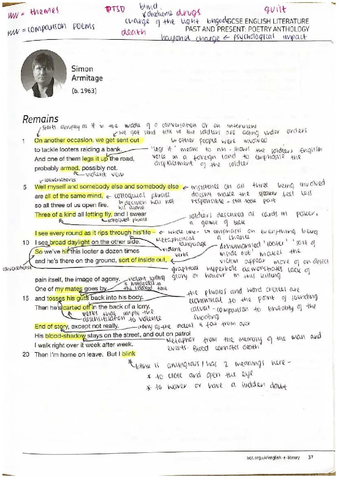 Remains- annotations 