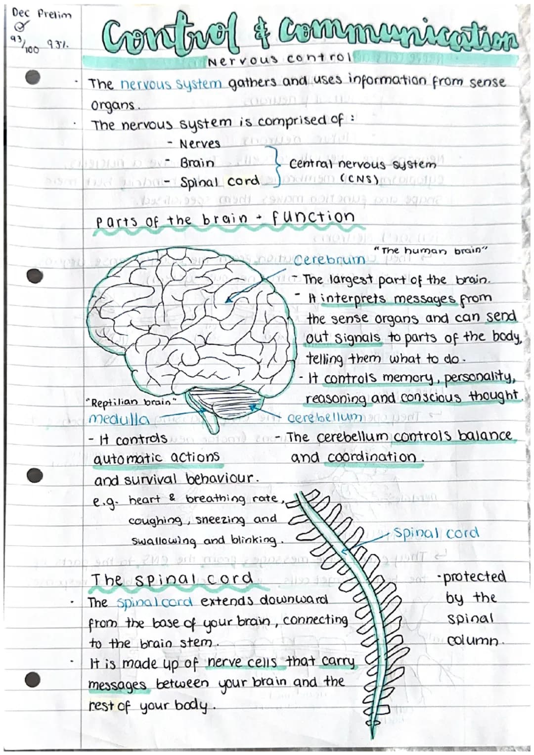 Dec Prelim
93
$1,00
937.
Control & Communication
Nervous control
The nervous system gathers and uses information from sense.
▼
organs.
:
The