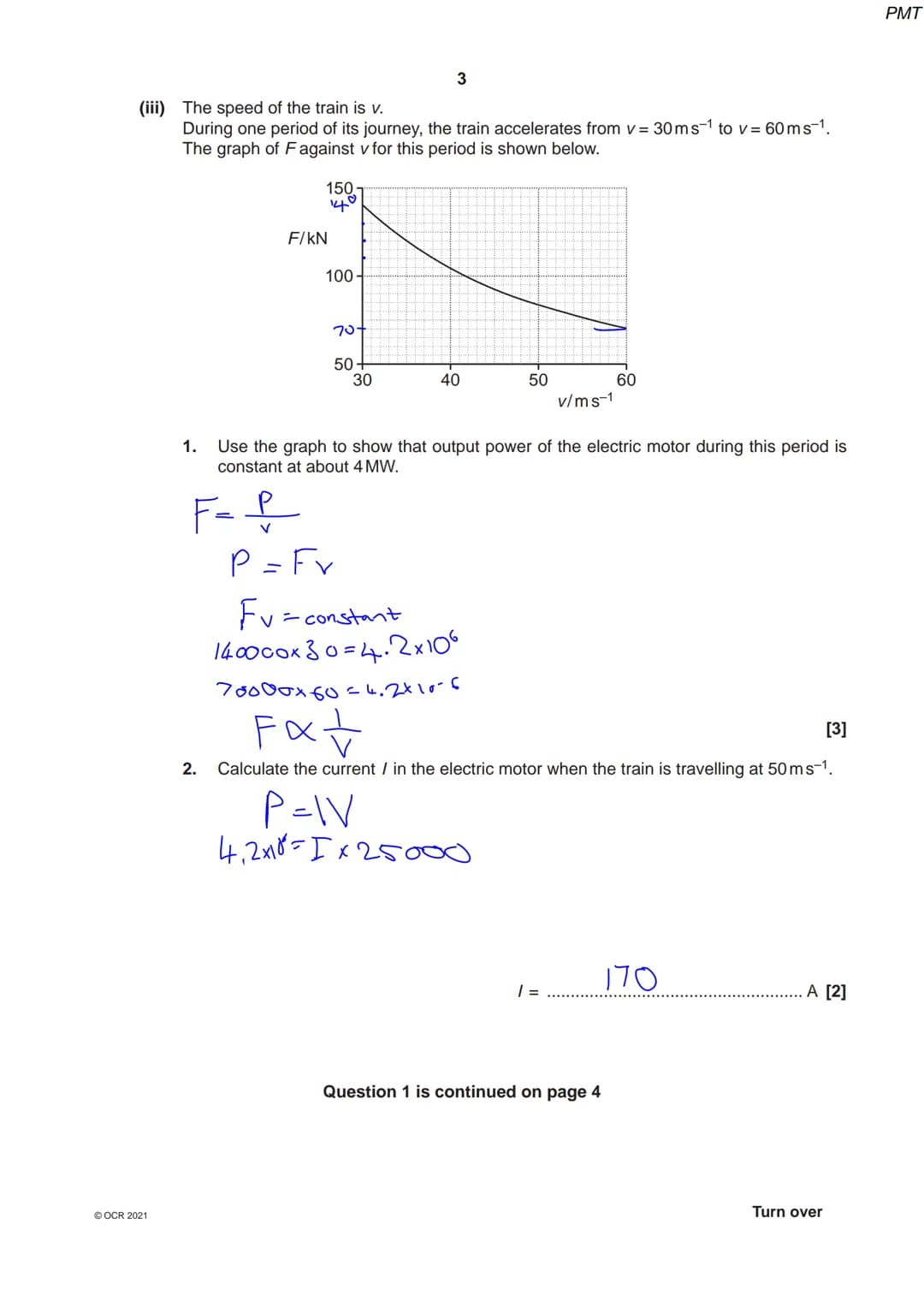 8 3 3 4 5 3 1 4 59
OCR
Oxford Cambridge and RSA
Wednesday 20 October 2021 - Morning
A Level Physics A
H556/03 Unified physics
Time allowed: 