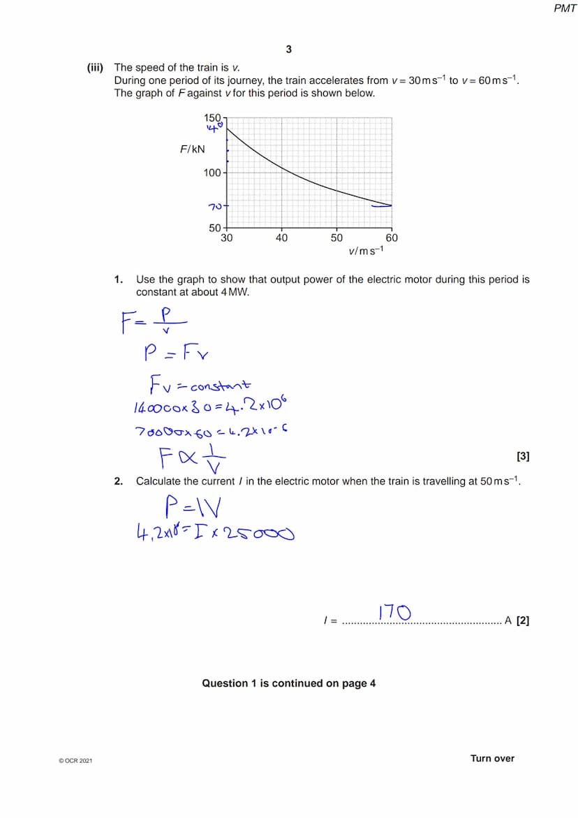 8 3 3 4 5 3 1 4 59
OCR
Oxford Cambridge and RSA
Wednesday 20 October 2021 - Morning
A Level Physics A
H556/03 Unified physics
Time allowed: 