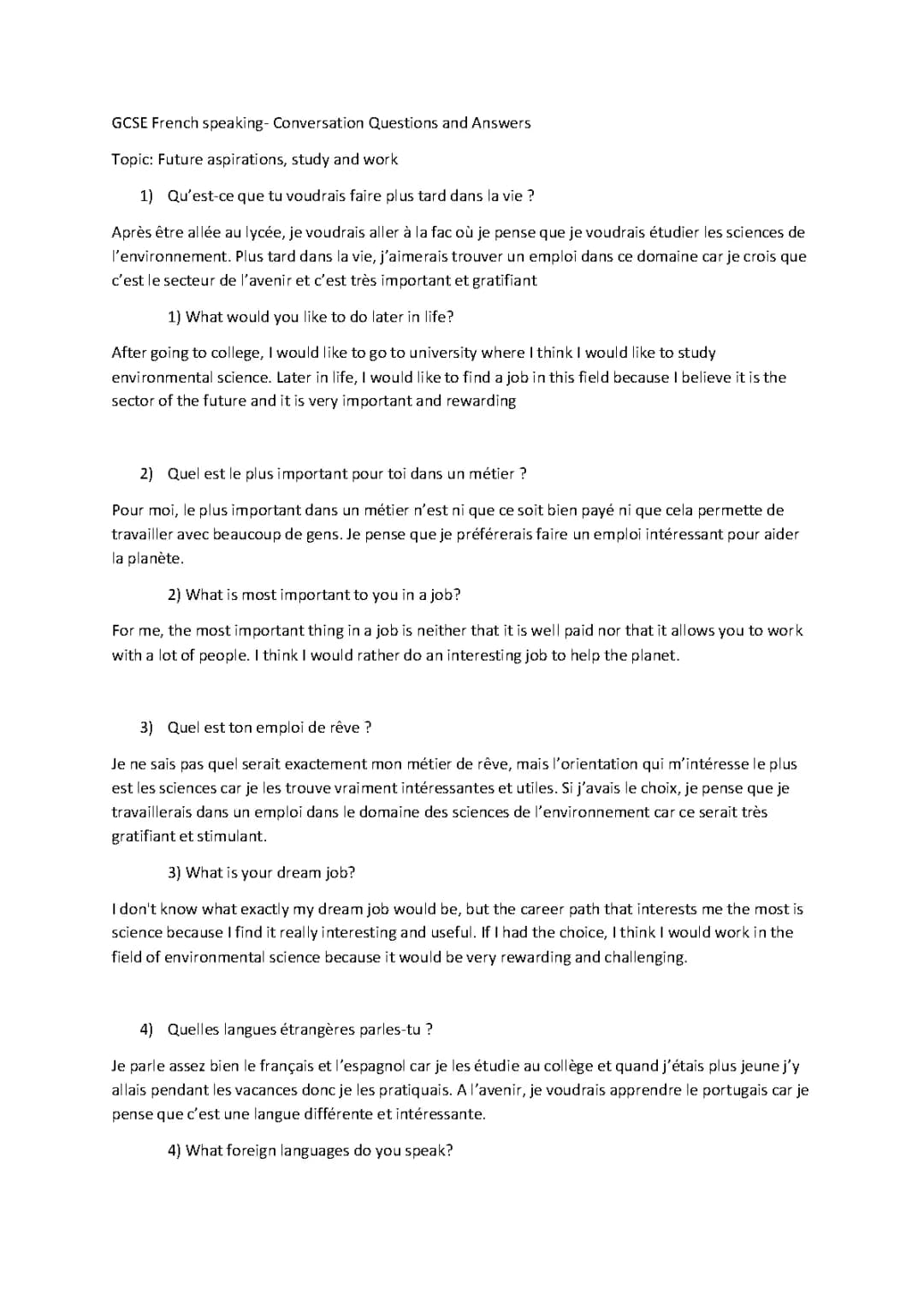 Questions et réponses pour la conversation en français : 100 sujets et 20 questions à explorer !