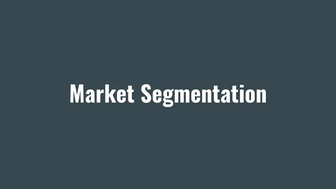 Learn How to Divide a Market Like a Pro!