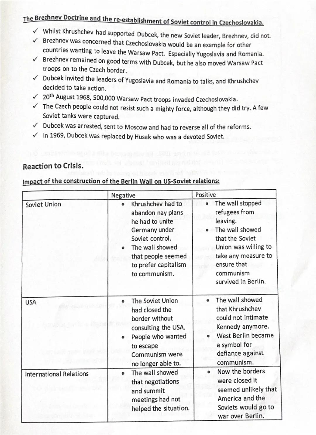 # Superpower relations and the Cold War, 1941-91.

The exam will have three questions stems:

1. Explain two consequences of (8 marks)
2. Wr