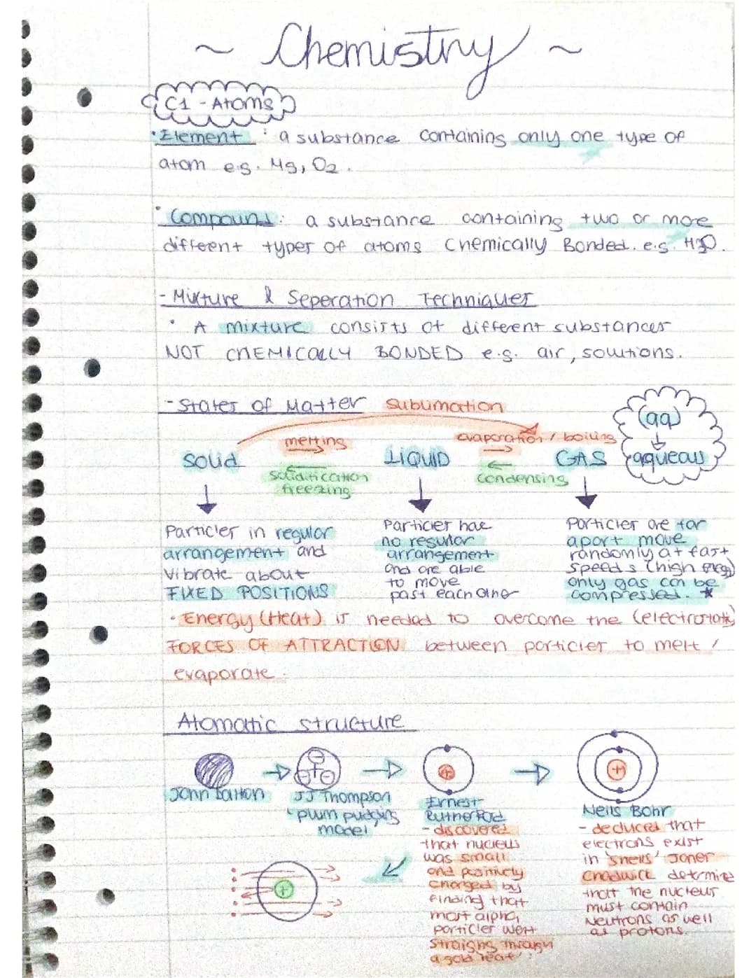GCSE Chemistry paper 1 higher 