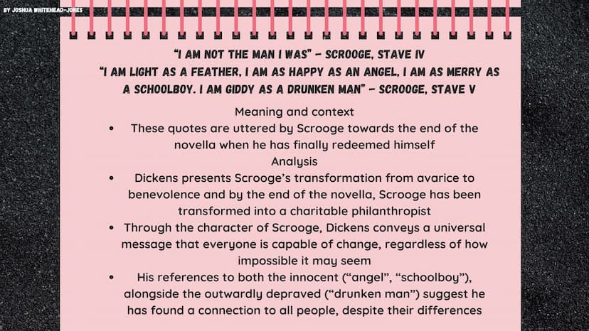 BY JOSHUA WHITEHEAD-JONES
A CHRISTMAS CAROL
Themes and Quotes BY JOSHUA WHITEHEAD-JONES
0
POVERTY
The theme of poverty is one of the most
pr