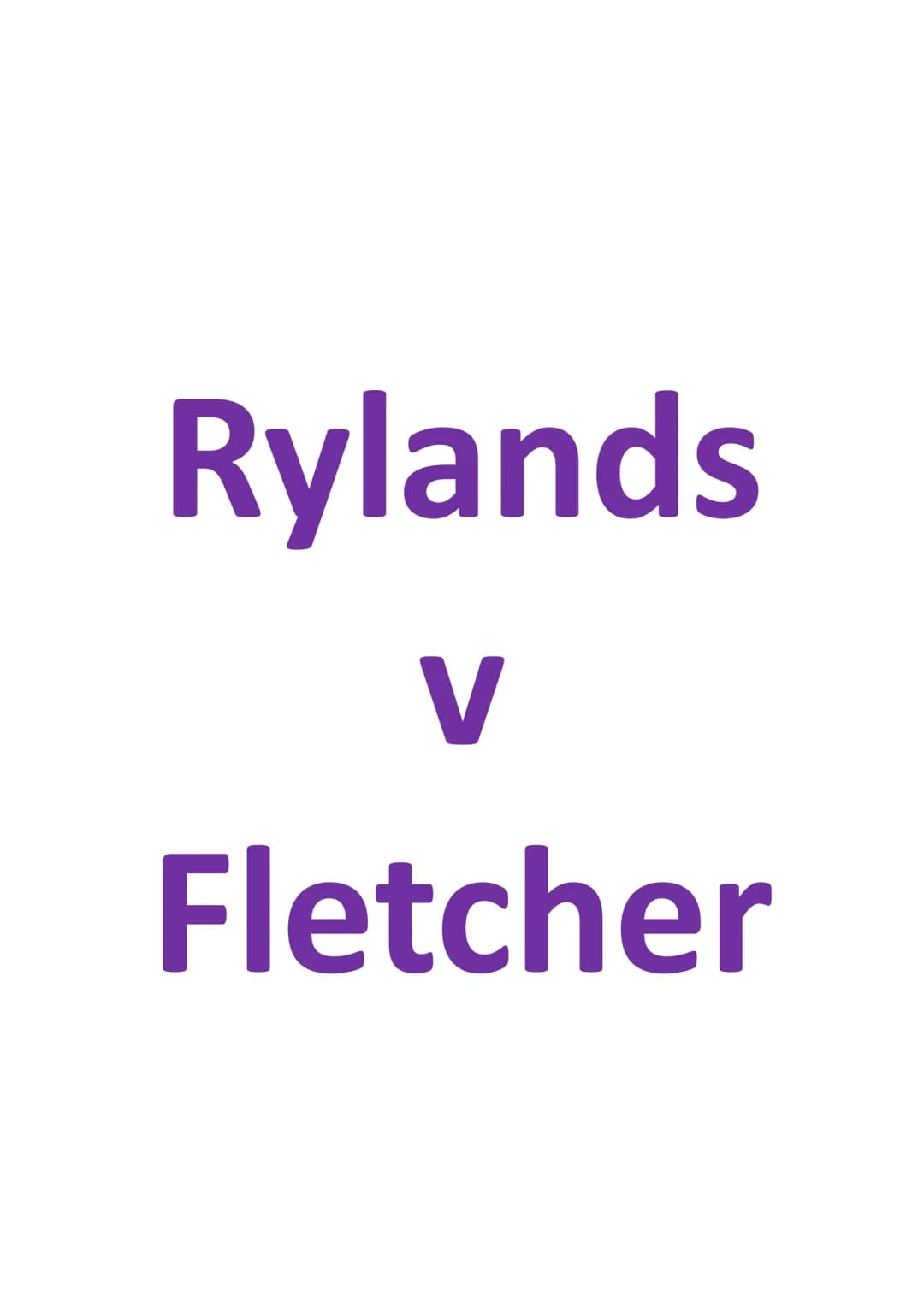 Rylands
V
Fletcher History
Rule aroused as a result of the Industrial Revolution, as more neighbouring
properties were at risk from damage c