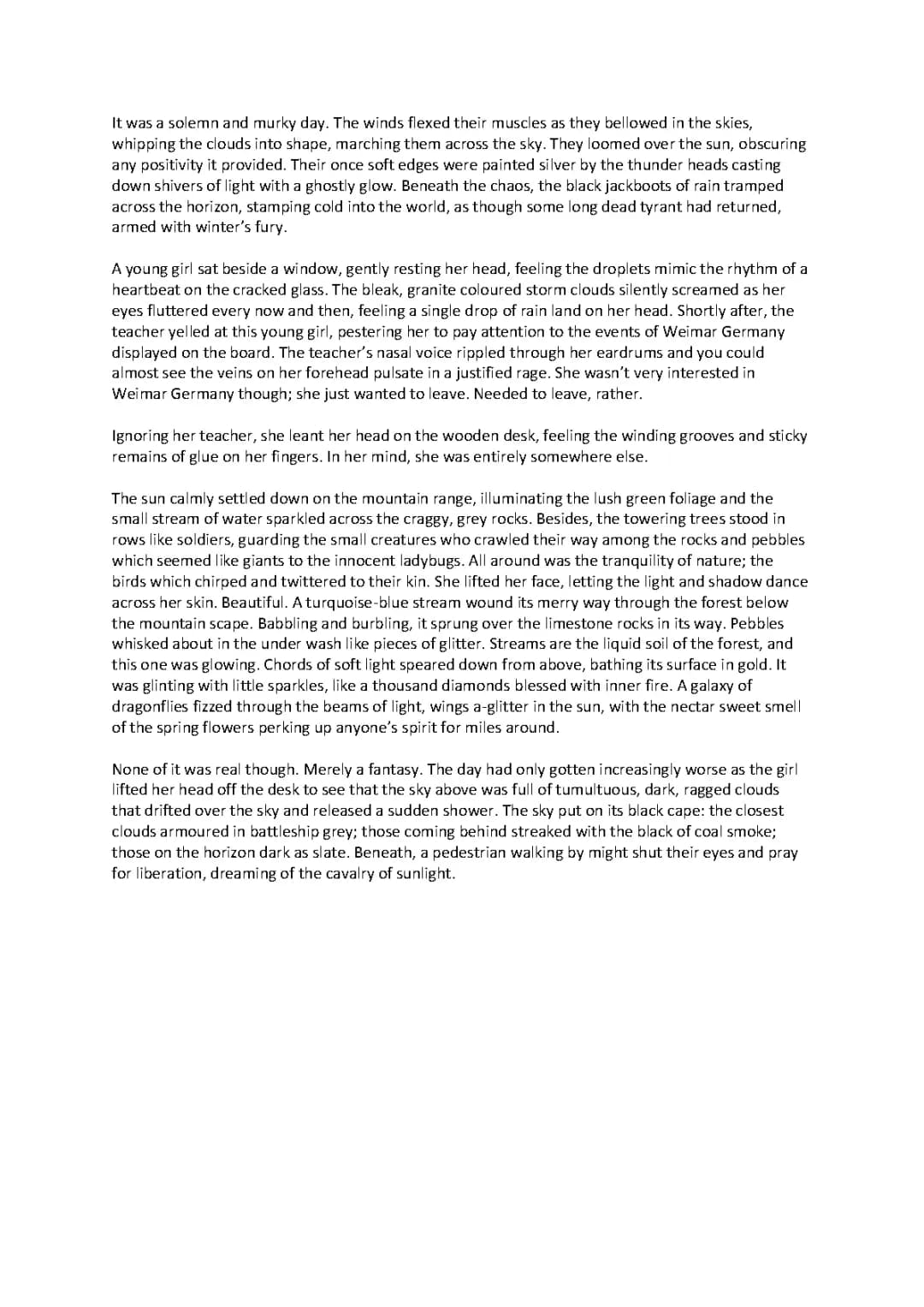 GRADE 9 english language descriptive