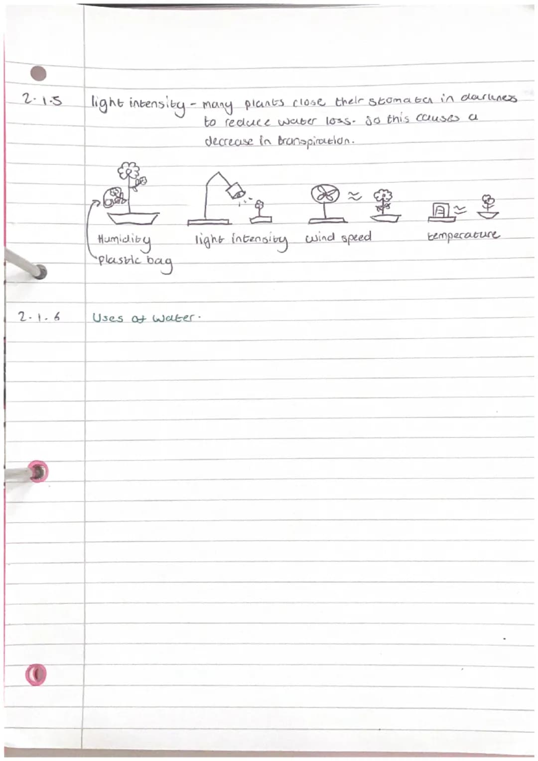 2.1.2
Biology Unit 2- Osmosis and plant transport.
definition Osmosis is the movement of water from a diluce
soloution to a more concentrate