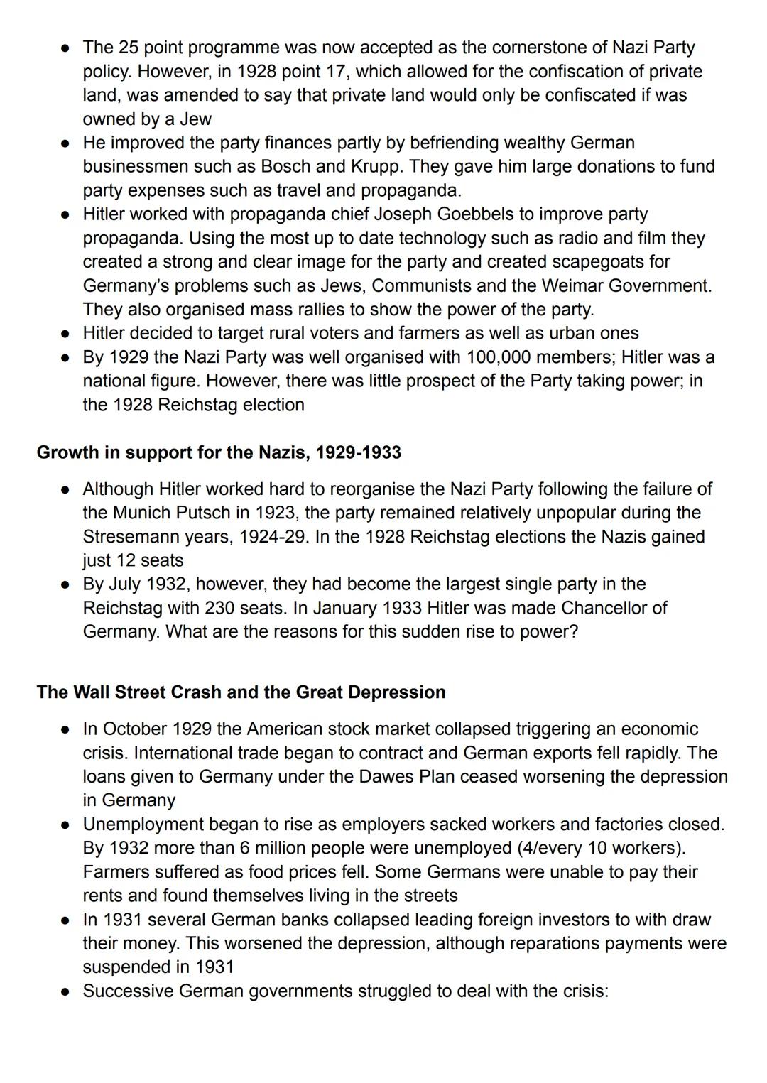 # Germany, complete set of notes

What events led to the creation of the Weimar Republic in November 1918?

• Early autumn 1918: Germany was