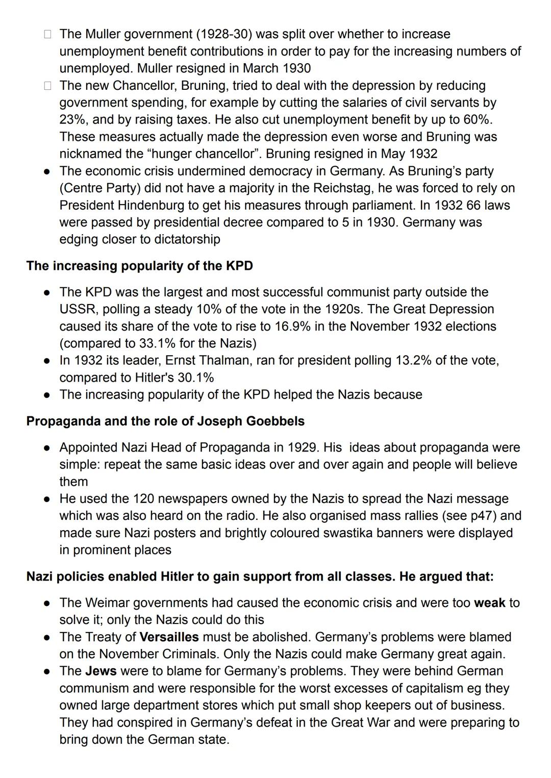 # Germany, complete set of notes

What events led to the creation of the Weimar Republic in November 1918?

• Early autumn 1918: Germany was