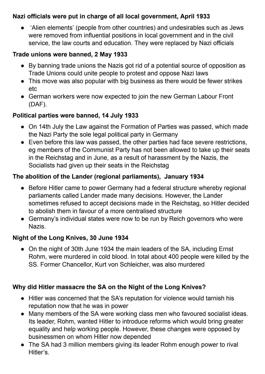 # Germany, complete set of notes

What events led to the creation of the Weimar Republic in November 1918?

• Early autumn 1918: Germany was