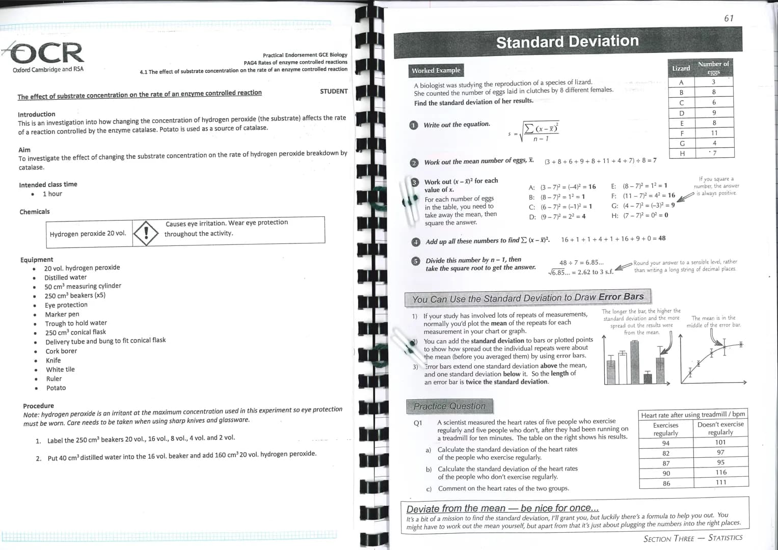 OCR
Oxford Cambridge and RSA
The effect of substrate concentration on the rate of an enzyme controlled reaction
Introduction
This is an inve
