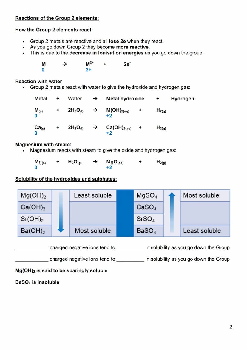 Atomic radius - Increases down the Group:
More electron shells
●
Shells:
Shielding:
Number of
shells
increases
lonic radius - Smaller
1 less